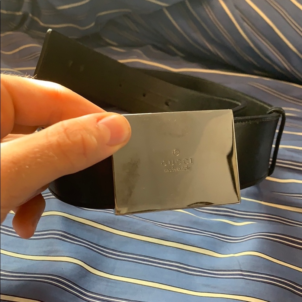 Gucci men’s belt Shiny large buckle
